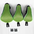 thumbnail image 1 of A99 Golf H03 Wood Driver Head Covers Green/Black Headcovers Interchangeable No. Tags 3pcs/Set, 1 of 3