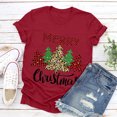thumbnail image 4 of Christmas Tree Top Womens Casual Round Neck Short-sleeved Christmas Tree Printed T-shirt Top, 4 of 6