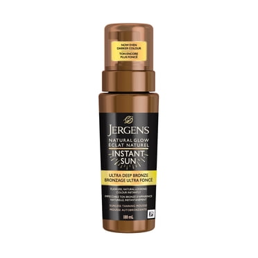 Jergens Natural Glow Instant Sun Sunless Tanning Mousse - Ultra Deep Bronze, 180mL