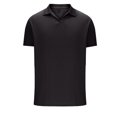 thumbnail image 2 of Styesk T Shirts for Man Men's Solid Color Shirt Pullover Lapel Vertical Strip Button Long-Sleeved Lapel Top, 2 of 5