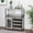 Grey, variant on Kojooin Wine Bar Cabinet, Liquor Cabinet with Detachable Wine Rack, Small Coffee Bar with Storage & Glass Holder, Mesh Door, Buffet Sideboard for Dining Room Kitchen Living Room