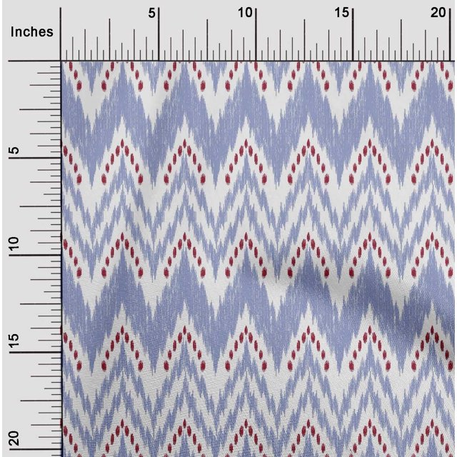 oneOone Polyester Lycra Fabric Chevron Ikat Print Sewing Fabric BTY 56 Inch Wide