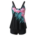 thumbnail image 4 of EGNMCR Swimsuit Women Two Piece Bathing Suits Floral Print Tank Tops With Boyshorts Tummy Control Swimming Suits,, 4 of 6