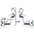 thumbnail image 4 of Krator Chrome 1" Engine Guard Bowleg Foot Peg Clamps Compatible with Harley-Davidson Roadking Classic Inj Motorcycle, 4 of 5