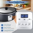 thumbnail image 4 of 7QT Slow Cookers for Kitchen, Electric Cooker Pot with 20h Timer & 3 Heat Settings, Oval Ceramic Pot for Kitchen, Home and Kitchen, Compatible with 20 Count 13"x21" Cooking Liners, 1 Set, 4 of 9