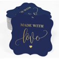 thumbnail image 2 of Inkdotpot Pack Of 100 Made With Love Wedding Paper Tags DIY Craft Bracket Shape Real Gold Foil Hang Tags, 2 of 7