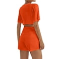 thumbnail image 4 of Crop Tops For Girls Short Sleeve Shirt Girls Summer Tops Neck Slim Fit Tops Basic Tee, 4 of 4