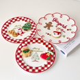 thumbnail image 2 of Christmas Ceramic Tableware Set – Santa, Christmas Tree, Gingerbread Man Plate, Water Cup & Coffee Mug for Festive Dining,1pc  Gingerbread Man Plate, 2 of 6