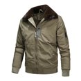 thumbnail image 1 of EQWLJWE Winter Parkas for Men Warm Outdoor Padded Puffer Thicken Jacket Turn-Down Collar Zipper Windproof Parkas Coats Winter Jackets for Men Clearance, 1 of 2