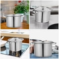 thumbnail image 3 of KAKOWELY Stainless Steel Stock Pot Soup Cooking Pot With Double Ear Kitchen Cooking Pot Oil Storage Pot For Canning Boiling 18 cm,9.45X"X7.09"X4.33", 3 of 4