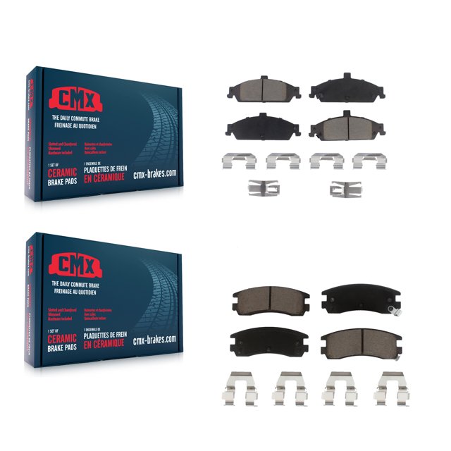 CMX Front Rear Ceramic Brake Pads Kit for Car Pontiac Grand Am Oldsmobile Alero Cutlass KCX-100456
