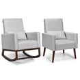thumbnail image 1 of Costway Set of 2 Dual-use Upholstered Rocking Chair w/Pillow Light Grey, 1 of 10