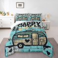 thumbnail image 1 of Erosebridal Ensemble de Literie Camping Heureux Simple, Couette Véhicule Récréatif, Décoration de Chambre Vintage, Réversible, Léger, 2 Pcs, 1 of 7