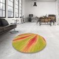 thumbnail image 4 of Ahgly Company Tapis d'Intérieur Rectangulaire Transitionnel Orange Rouge Orange Lavable à la Machine, 2 Pieds x 3 Pieds, 4 of 7