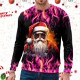 thumbnail image 4 of Ediodpoh T-Shirt de Sport à Col Rond pour Homme d'Hiver de Noël à Manches Courtes, Décontracté pour les Fêtes, T-Shirt de Sport à Col Rond pour Homme, Chandail pour Homme Noir_001 m, 4 of 4