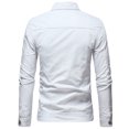 thumbnail image 4 of Birdeem Mens Lapel Slimfit Solid Color Pocket Button Long Sleeve Jacket, 4 of 4