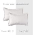 thumbnail image 3 of Mocassi Ensemble de Couette Rayée de Luxe 8 Pcs - Ensemble de Literie Doux et Confortable avec Poches de Rangement Double Face - Couette Rayée Blanche Soyeuse, Format Très Grand/Californien, 3 of 7