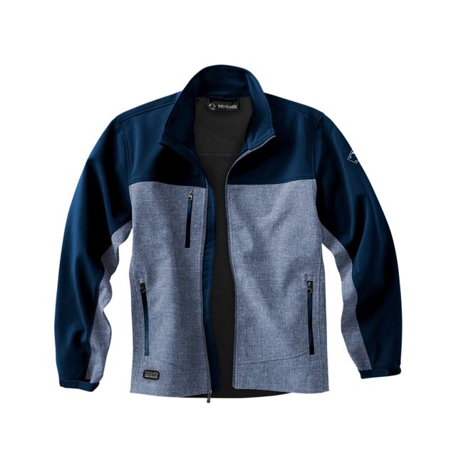 DRI DUCK Motion Veste Coquille Souple, L, Bleu Foncé Bleu Chiné Foncé
