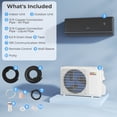 thumbnail image 4 of Costway Climatiseur à Onduleur SEER2115V Mini-Split 20.5 AC 9100BTU avec Wi-Fi, Gris, 4 of 10