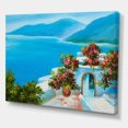 thumbnail image 3 of Designart Maison Près De La Mer Fleurs Colorées I Art mural sur toile, 3 of 4