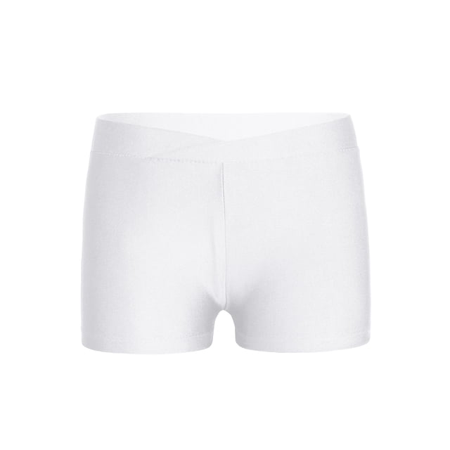iiniim Short de Danse Extensible pour Filles, Bas de Gymnastique, Yoga, Blanc 8