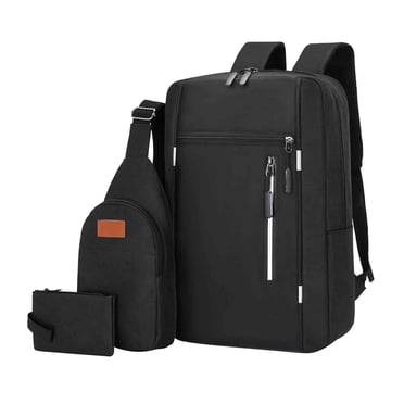 Dvkptbk Backpack Backpack Backpack Three Piece Set. Large Capacity Usb Student Backpack. Suitable for School and Outdoor Travel.Computer Bag for Men and Women with Large Capacity