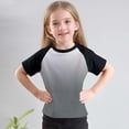 thumbnail image 3 of Plebaso T-Shirts de Mode pour Enfants Unisexe T-Shirts à Dégradé Col Rond Garçons Filles T-Shirts d'Été Hauts, 3 of 7