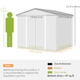 thumbnail image 3 of Outsunny 8'x7' Outdoor Storage Shed Garden Shed w/ Lock, Teak, 3 of 10