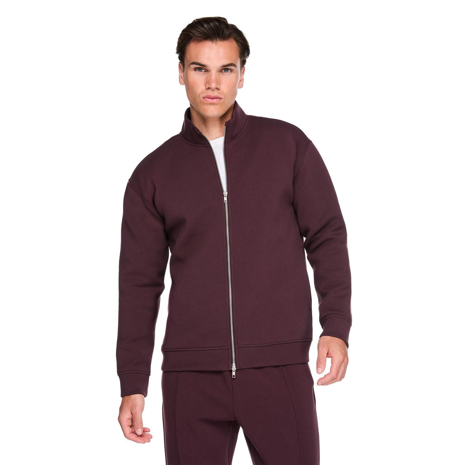 Chandail en tricot doux zippé sur la longueur George pour hommes
