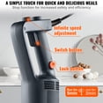 thumbnail image 4 of VEVOR Commercial Immersion Blender, 500 Watt Heavy Duty Hand Mixer, Variable Speed Kitchen Stick Mixer with 304 Stainless Steel Blade, Multi-Purpose Portable Mixer for Soup, Smoothie, Puree, Baby Food, 4 of 9