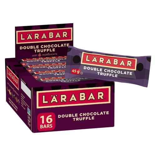 Larabar Double Chocolate Truffle, Gluten Free Vegan Fruit & Nut Energy Bars, 16 Bars