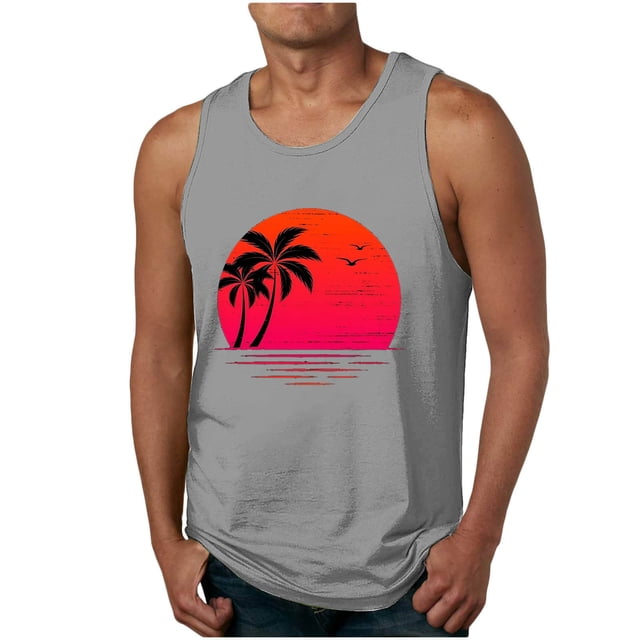 Birdeem Nouveau Débardeur Décontracté Mode Homme Été Imprimé Floral Sport Col Rond
