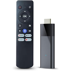 BL Android TV Stick 4K, 2024 Android TV Stick 10.0 2GB RAM 16GB ROM, 4K TV Stick H313 CPU Prise en charge 2.4G/5G Wi-Fi Bluetooth 5.0 USB, Android TV Stick avec Bluetooth Voice Remote Control