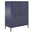 thumbnail image 1 of Channing 2 Door Accent Cabinet-Mesh Metal Locker, Navy, 1 of 9