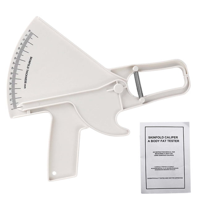 Measuring Ruler White Body Fat Caliper with Double Spring and Tape Measure for Accurate Fitness Measurements(1Pcs) Rkxzt