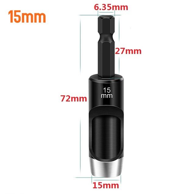 Hex Shank Adapter Electric Machine Hollow Punch for Drill Cardboard Leather Belt