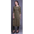 thumbnail image 2 of Bimba Kurtis Droits pour Femmes Longue Robe Kurti Imprimée Haut Indien à Manches 3/4, 2 of 6