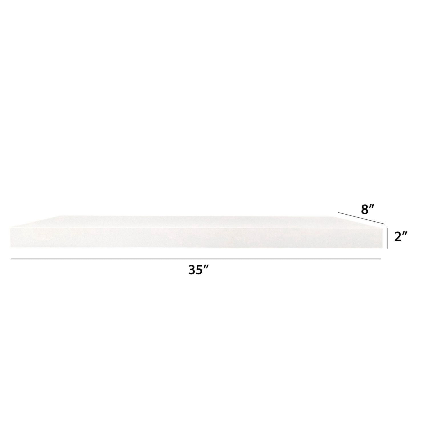 Hometrends 18 inch White  Floating Shelves - 2 PC Set