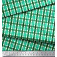 thumbnail image 2 of Soimoi Poly Georgette Fabric Gingham Check Print Fabric by the Yard 52 Inch Wide, 2 of 3