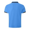 thumbnail image 5 of ylioge Mens Golf Tees Short Sleeve Button Collared T Shirts Casual Color-Block Loose Comfort Pullover Relaxed Office Work Tshirts Tops, 5 of 5