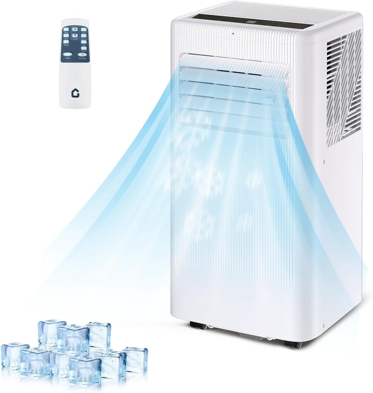 10000 BTU Portable Air Conditioner, 3-In-1 Standing AC Unit With Remote Control and Window Kit, Quiet Room Air Conditioner With Dehumidifier, Cools Up to 560 Sq. Ft. for Home Office Dorms