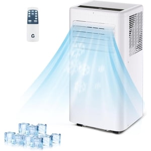 10000 BTU portatif Air Conditionneur, 3-In-1 En position debout AC Unité avec télécommande et kit de fenêtre, chambre tranquille Air Conditionneur avec déshumidificateur, refroidit jusqu'à 560 Ft. pour les dortoirs du Home Office