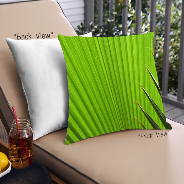 Ahgly Company Color Focus Green Coussin Décoratif d'Extérieur, 18 Po X 18 Po