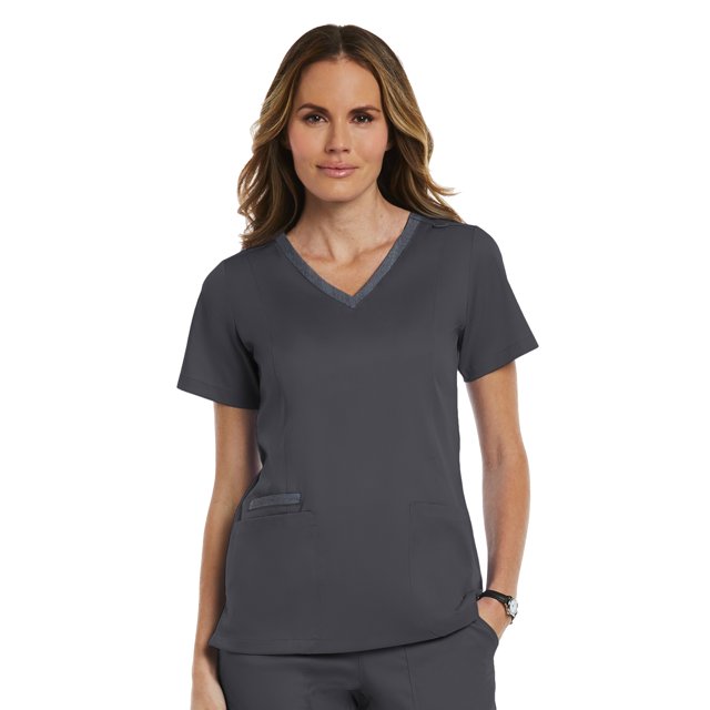 Maevn MATRIX Haut de Sarrau à Col en V Double Contrasté pour Femme, TTP - 3TG, Livraison Gratuite