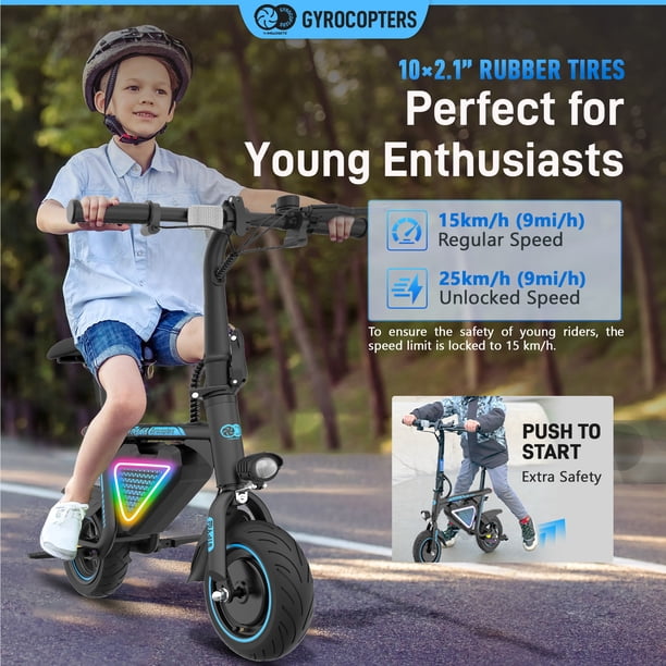 Gyrocopters Radi8 Electric scooter (Black) | UL 2272 approved | 25