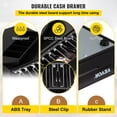 thumbnail image 3 of VEVOR Cash Register Drawer, 13" 12 V, for POS System with 4 Bill 5 Coin Cash Tray, Removable Coin Compartment & 2 Keys Included, RJ11/RJ12 Cable for Supermarket, Bar, Coffee Shop, Restaurant, 3 of 9