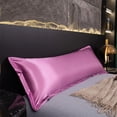thumbnail image 1 of Ice Silk Long Body Pillowcase Waterproof Pillow Cover Cooling Satin Body Pillow Case, Soft Breathable Comfortable Sleep Protection Cover, For Couple Bedroom Home Rest Use, 1 of 6