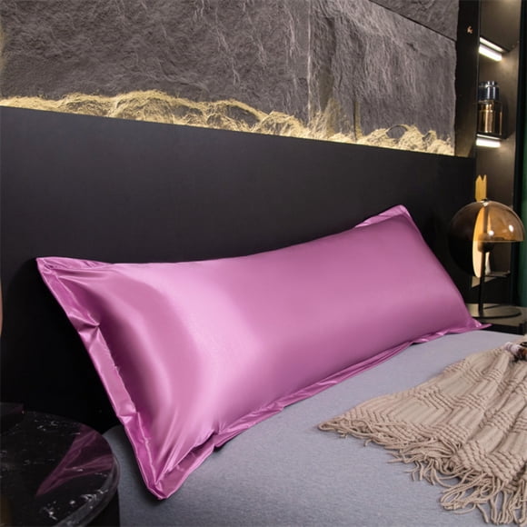 Ice Silk Long Body Pillowcase Waterproof Pillow Cover Cooling Satin Body Pillow Case, Soft Breathable Comfortable Sleep Protection Cover, For Couple Bedroom Home Rest Use
