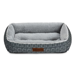 Vibrant Life Lounger Pet Bed, Large, Black Geo 36" x 27"