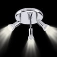 thumbnail image 3 of 3 Way Round Plate Ceiling Spotlight Cabinet Rotatable LED Light Bulbs Home Lighting Warm White Light, 3 of 8